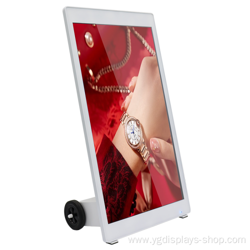 White 43inch lcd digital advertising signage kiosk